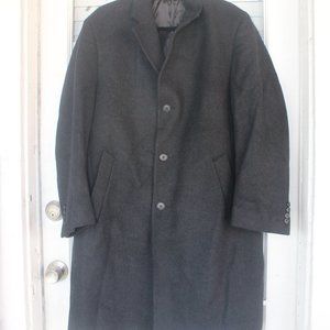 Men's Black Long Trench Coat JOS A BANK 38 Short